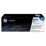 Картридж лазерный HP (CB381A) ColorLaserJet CP6015 и другие, №824A, голубой, оригинальный, ресурс 21000 страниц 360617