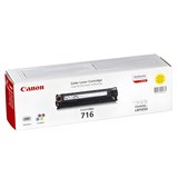 Картридж лазерный CANON (716Y) LBP-5050, желтый, ресурс 1500 страниц, оригинальный, 1977B002 360732