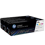 Картридж лазерный HP (CF371AM) LaserJet Pro CM1415/CP1525, №128A, оригинальный, КОМПЛЕКТ 3 цвета по 1300 страниц 361438