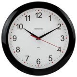 Часы настенные TROYKATIME (TROYKA) 11100112, круг, белые, черная рамка, 29х29х3,5 см 452245