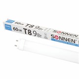 Лампа-трубка светодиодная SONNEN, 9 Вт, 30000 ч, 60 см, холодный белый (аналог 18 Вт люминесцентной лампы), LED T8-9W-6500-G13, 453716 453716