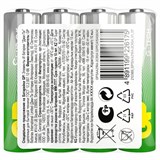Батарейки КОМПЛЕКТ 4 шт., GP Super, AA (LR06, 15А), алкалиновые, пальчиковые, в пленке, 15ARS-2SB4 454090