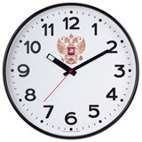 Часы настенные TROYKA 77770732 круг, белые, черная рамка, 30,5х30,5х4 см 454622