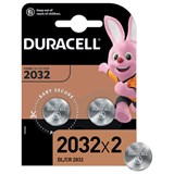 Батарейки КОМПЛЕКТ 2 шт., DURACELL Lithium ОРИГИНАЛ, CR2032, литиевые, блистер 454659