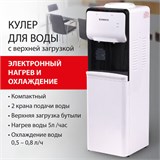 Кулер для воды SONNEN FSE-02SA, напольный, НАГРЕВ/ОХЛАЖДЕНИЕ ЭЛЕКТРОННОЕ, 2 крана, белый, 455414 455414