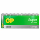 Батарейки GP Super, AAA (LR03, 24А), алкалиновые, мизинчиковые, КОМПЛЕКТ 20 шт., 24A-2CRVS20 455926