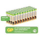 Батарейки GP Super, AAA (LR03, 24А), алкалиновые, мизинчиковые, КОМПЛЕКТ 40 шт., 24A-2CRVS40 455927