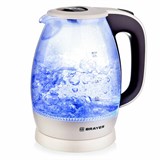 Чайник BRAYER BR1045BN, 1,8 л, 2200 Вт, закрытый нагревательный элемент, стекло, бежевый 456077