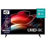 Телевизор HISENSE 43A6K, 43" (108 см), 3840 x 2160, 4K, 16:9, SmartTV, Wi-Fi, черный 456766