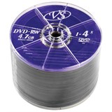 Диски DVD-RW VS 4,7 Gb 4x Bulk (термоусадка без шпиля), КОМПЛЕКТ 50 шт., VSDVDRWB5001 511539