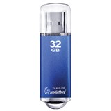 Флеш-диск 32 GB, SMARTBUY V-Cut, USB 2.0, металлический корпус, синий, SB32GBVC-B 512187