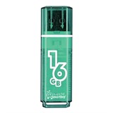 Флеш-диск 16 GB, SMARTBUY Glossy, USB 2.0, зеленый, SB16GBGS-G 512192