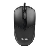 Мышь проводная SVEN RX-112, USB, 2 кнопки+1 колесо-кнопка, оптическая, черная 512587