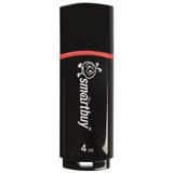 Флеш-диск 4 GB, SMARTBUY Crown, USB 2.0, черный, SB4GBCRW-K 512763
