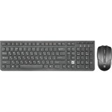 Набор беспроводной DEFENDER Columbia C-775RU, USB, клавиатура, мышь 2 кнопки + 1 колесо-кнопка, черный, 45775 512866