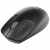 Мышь беспроводная LOGITECH M190, 2 кнопки + 1 колесо-кнопка, оптическая, черно-серая, 910-005905 513509