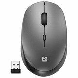 Мышь беспроводная DEFENDER Auris MB-027, USB, 3 кнопки + 1 колесо-кнопка, оптическая, серая, 52029 513817