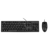 Набор проводной A4TECH KK-3330, USB, клавиатура 104 клавиши, мышь 2 кнопки + 1 кнопка-колесо, черная, 1530249 513929