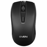 Мышь беспроводная SVEN RX-220W, 3 кнопки + 1 колесо-кнопка, оптическая, чёрная, SV-016227 513975