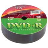 Диски DVD+R (плюс) VS, 4,7 Гб, 16x, Bulk (термоусадка без шпиля), КОМПЛЕКТ 25 шт., VSDVD, VSDVDPRS2501 514001