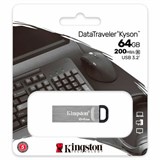 Флеш-диск 64 GB KINGSTON DataTraveler Kyson, разъем USB 3.2, серебряный, DTKN/64GB 514062