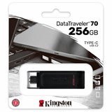 Флеш-диск 256 GB KINGSTON DataTraveler 70, разъем Type-C 3.2, черный, DT70/256GB 514066