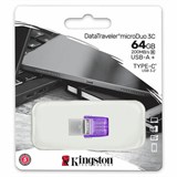 Флеш-диск 64 GB KINGSTON DataTraveler microDuo 3C, разъем USB 3.2, Type-C, фиолетовый, DTDUO3CG3/64GB 514072