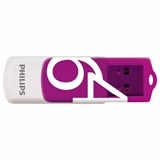 Флеш-диск 64 GB PHILIPS VIVID, разъем USB 2.0, фиолетовый, FM64FD05P/97 514091