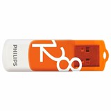 Флеш-диск 128 GB PHILIPS VIVID, разъем USB 2.0, желтый, FM12FD05B/97 514092