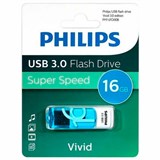 Флеш-диск 16 GB PHILIPS VIVID, разъем USB 3.0, синий, FM16FD00B/97 514094