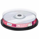 Диски DVD-R PHILIPS, 4,7 Гб 16x Cake Box (упаковка на шпиле), КОМПЛЕКТ 10 шт, DM4S6B10F/97 514196