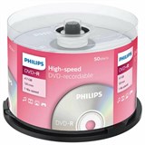 Диски DVD-R PHILIPS, 4,7 Гб 16x Cake Box (упаковка на шпиле), КОМПЛЕКТ 50 шт, DM4S6B50F/97 514197