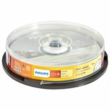 Диски CD-R PHILIPS, 700 Мб 52x Cake Box (упаковка на шпиле) КОМПЛЕКТ 10 шт, CR7D5SB10/97 514199