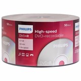 Диски DVD+R (плюс) PHILIPS, 4,7 Гб 16x Bulk (термоусадка без шпиля), КОМПЛЕКТ 50 шт., DR4S6U50F/97 514202