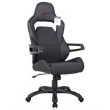 Кресло компьютерное BRABIX "Nitro GM-001", ткань, экокожа, черное, 531817 531817
