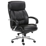 Кресло офисное BRABIX PREMIUM Direct EX-580, хром, рециклированная кожа, черное, 531824 531824