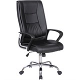 Кресло офисное BRABIX Forward EX-570, хром, экокожа, черное, 531837 531837