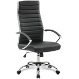 Кресло офисное BRABIX Style EX-528, экокожа, хром, черное, 531947 531947