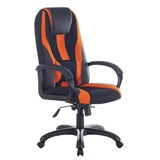 Кресло компьютерное BRABIX PREMIUM "Rapid GM-102", экокожа/ткань, черно/оранжевое, 532420, GM-102_532420 532420