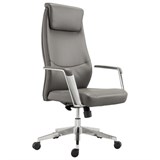 Кресло офисное BRABIX PREMIUM "Jazz EX-757", синхромеханизм, алюминий, экокожа, серое, 532490 532490