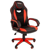 Кресло компьютерное BRABIX "Blaze GM-162", TW/экокожа, черное/красное, 532580, 7083508 532580