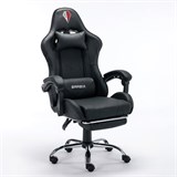 Кресло компьютерное BRABIX "Dexter GM-135", подножка, две подушки, экокожа, черное, 532800 532800