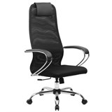 Кресло BRABIX PREMIUM Ultimate EX-800 хром, плотная двойная сетка Х2, черное, 532911 532911