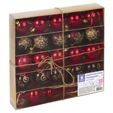 Шары новогодние ёлочные Red Wine НАБОР 21 предмет, пластик, красный, ЗОЛОТАЯ СКАЗКА, 591107 591107