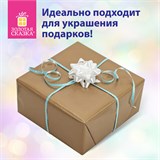 Набор для декора и подарков 4 банта, 2 ленты, горошек, цвета: белый, голубой, ЗОЛОТАЯ СКАЗКА, 591845 591845