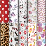 Бумага упаковочная подарочная мелованная For Women, 70x100 см, 10 дизайнов ассорти, ЗОЛОТАЯ СКАЗКА, 591915 591915