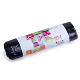 Мешки для мусора, 60 л, черные, в рулоне 20 шт., ПНД, 7 мкм, 60х70 см, эконом, КБ, ЭкоДом 601349