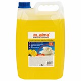 Средство для мытья посуды 5 л, LAIMA PROFESSIONAL, концентрат, Лимон, 601608 601608