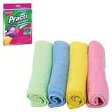 Салфетки из МИКРОФИБРЫ универсальные 30х30 см, КОМПЛЕКТ 4 шт., Practi Microfiber, 240 г/м2, PACLAN, 74825 604095