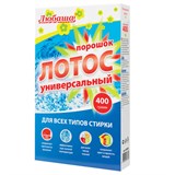 Стиральный порошок для всех типов стирки 400 г ЛЮБАША ЛОТОС, для всех типов тканей, 605568 605568